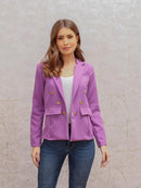 Blazer Feminino Alfaiataria Elegante Casual Social com Botão Bellizzi 