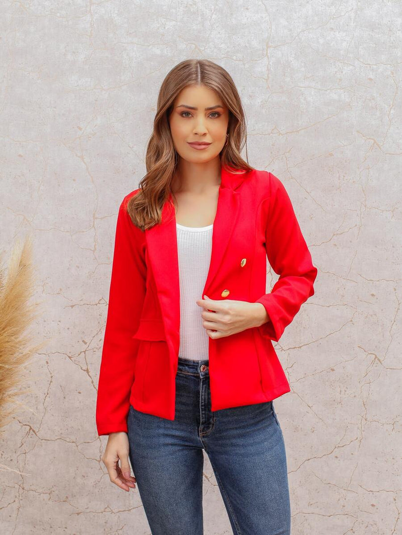 Blazer Feminino Alfaiataria Elegante Casual Social com Botão