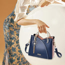 Bolsa Tote Feminina Colorblock em Couro Sintético Casual Bellizzi 