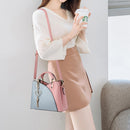 Bolsa Tote Feminina Colorblock em Couro Sintético Casual Bellizzi 