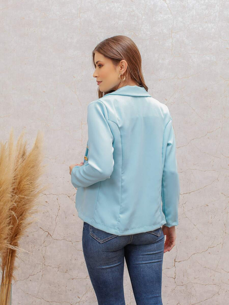 Blazer Feminino Alfaiataria Elegante Casual Social com Botão