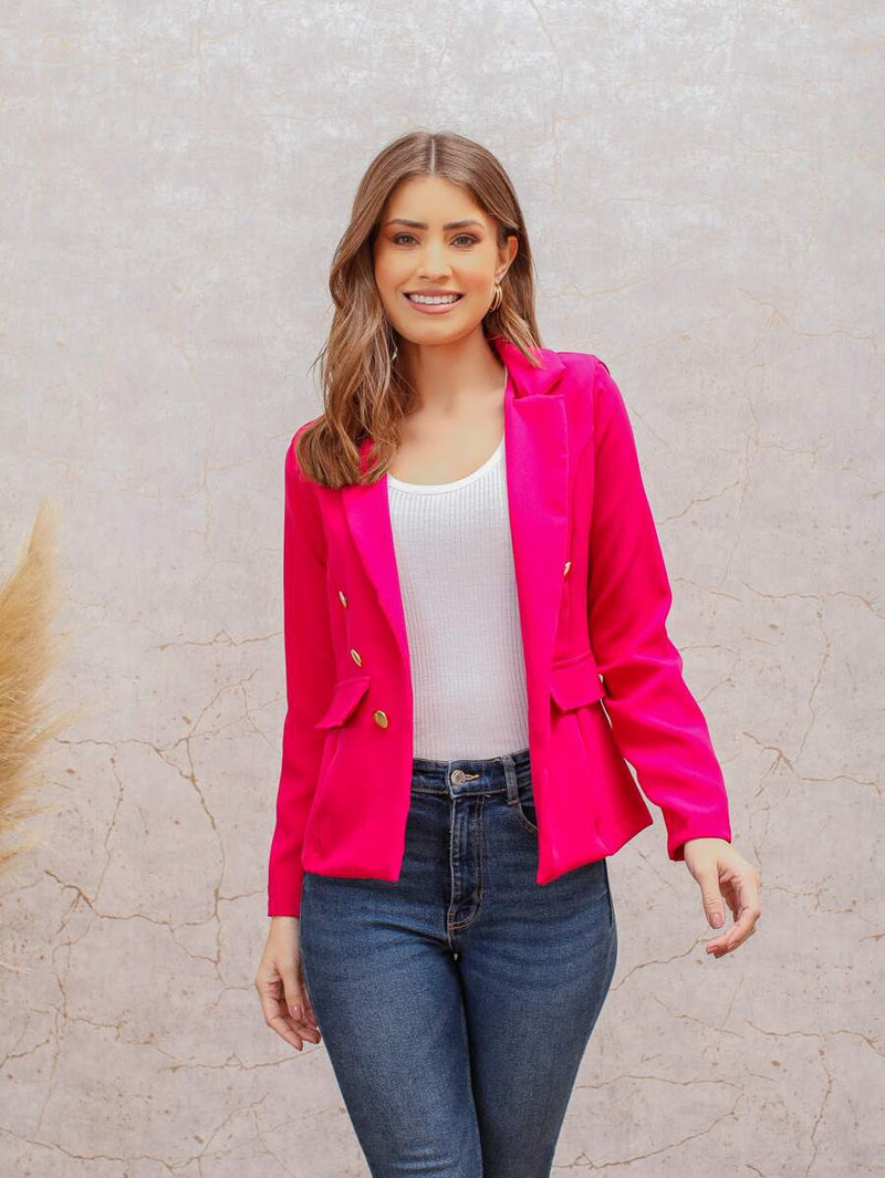 Blazer Feminino Alfaiataria Elegante Casual Social com Botão