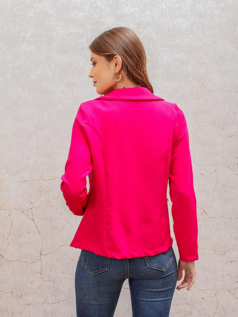 Blazer Feminino Alfaiataria Elegante Casual Social com Botão