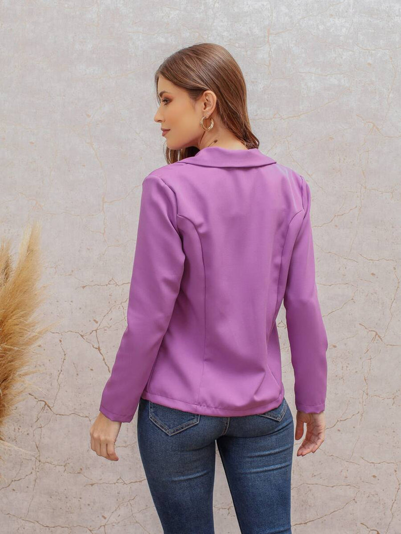 Blazer Feminino Alfaiataria Elegante Casual Social com Botão