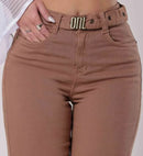 Calça Jeans Feminina 100% Algodão Wide Leg Pantalona Bellizzi 