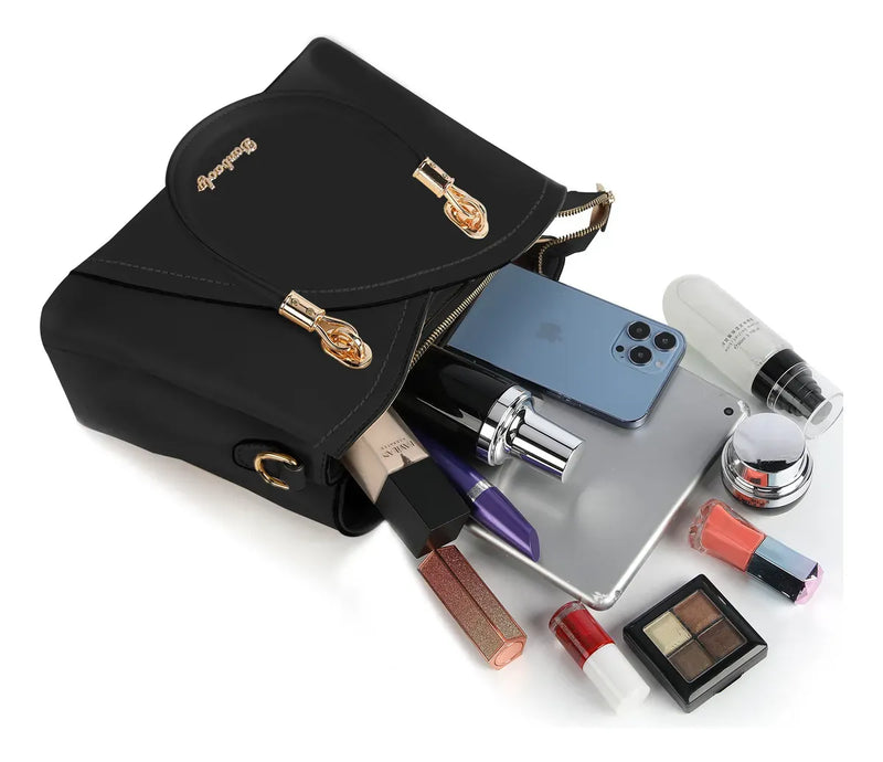 Bolsa Tote Feminina Colorblock em Couro Sintético Casual Bellizzi 