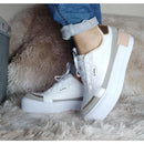 Tênis Feminino  Plataforma com Cano Alto para Looks Casuais Bellizzi 