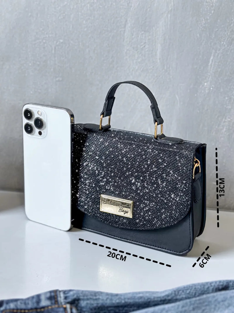 Bolsa Feminina de Festa Brilhante Pequena Tiracolo de Alta Elegância Bellizzi 