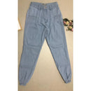 Calça Jeans Jogger Feminina de Algodão Cintura Alta Bellizzi 