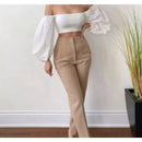 Calça Alfaiataria Feminina Tecido Premium Slim Social Bellizzi 