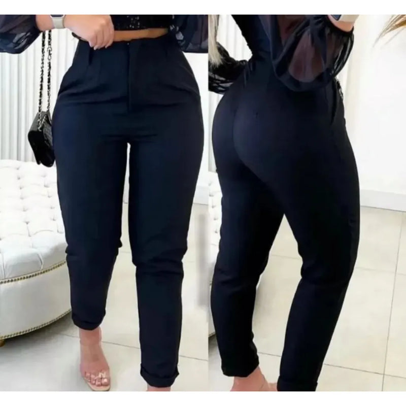 Calça Alfaiataria Feminina Tecido Premium Slim Social Bellizzi 