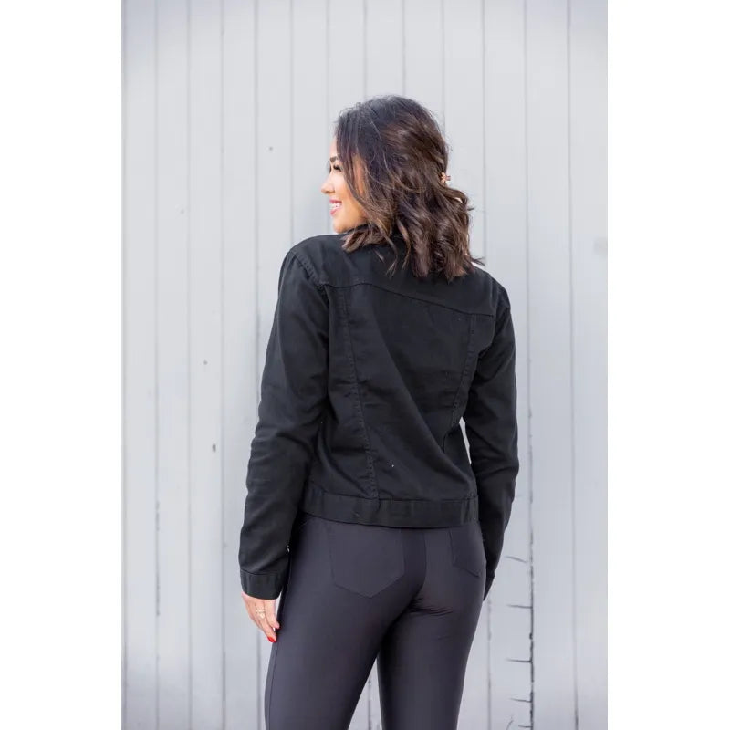 Jaqueta Jeans Feminina com Lycra Corte Ajustado Linha Premium Bellizzi 