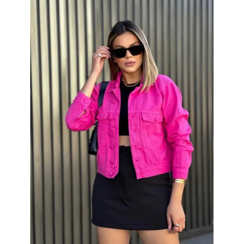 Jaqueta Jeans Feminina com Lycra Corte Ajustado Linha Premium Bellizzi 