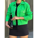 Jaqueta Jeans Feminina com Lycra Corte Ajustado Linha Premium Bellizzi 