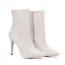 Bota Feminina Couro Sintético Cano Médio Salto Agulha Elegante Bellizzi 