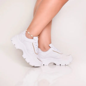 Tênis Feminino Plataforma Casual Confortável Para Passeio e Dia a Dia Bellizzi 