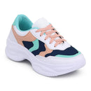 Tênis Feminino de Tecido com Solado Alto Estilo Esportivo Bellizzi 