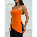 Blusa Feminina Tomara que Caia em Malha Canelada Moderna Bellizzi 