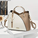 Bolsa Tote Feminina Colorblock em Couro Sintético Casual Bellizzi 