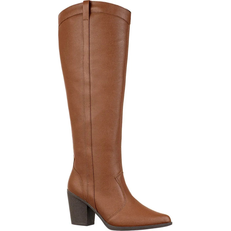 Bota Feminina Cano Alto Napa Soft Western com Salto Fino 7cm Bellizzi 