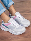 Tênis Feminino Branco Camurça PU Casual Leve para Caminhada Bellizzi 