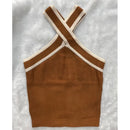 Blusa Feminina Listrada Tricot Modal Preto e Branco Casual Leve Bellizzi 