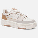Tênis Feminino Off White Sintético com Solado Flatform Casual Bellizzi 