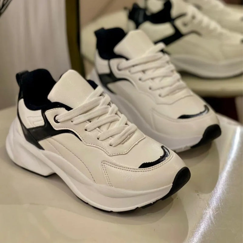 Tênis Casual Feminino Couro Sintético Conforto Diário Bellizzi 