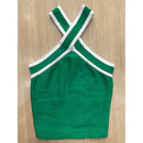 Blusa Feminina Listrada Tricot Modal Preto e Branco Casual Leve Bellizzi 