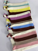 Cropped Feminino Listrado Tricô Modal Um Ombro Só Estilo Casual Bellizzi 