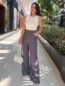 Blusa Regata Feminina Básica em Malha Premium Casual Bellizzi 