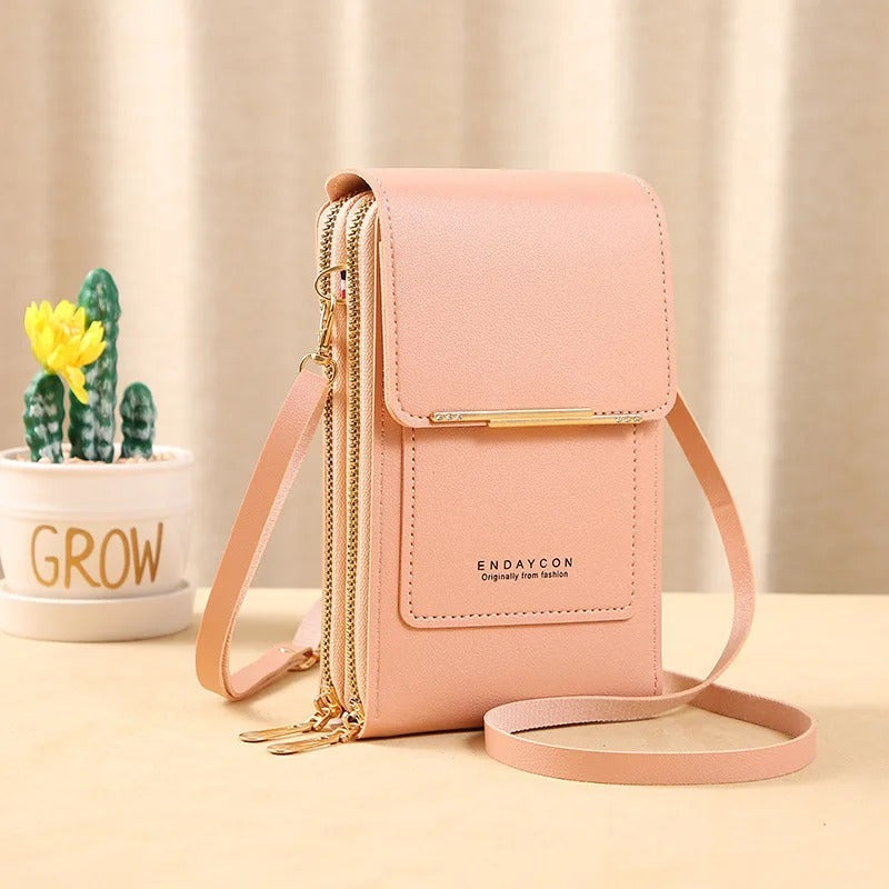 Bolsa Feminina Pequena de Couro Sintético Transversal Compacta Bellizzi 