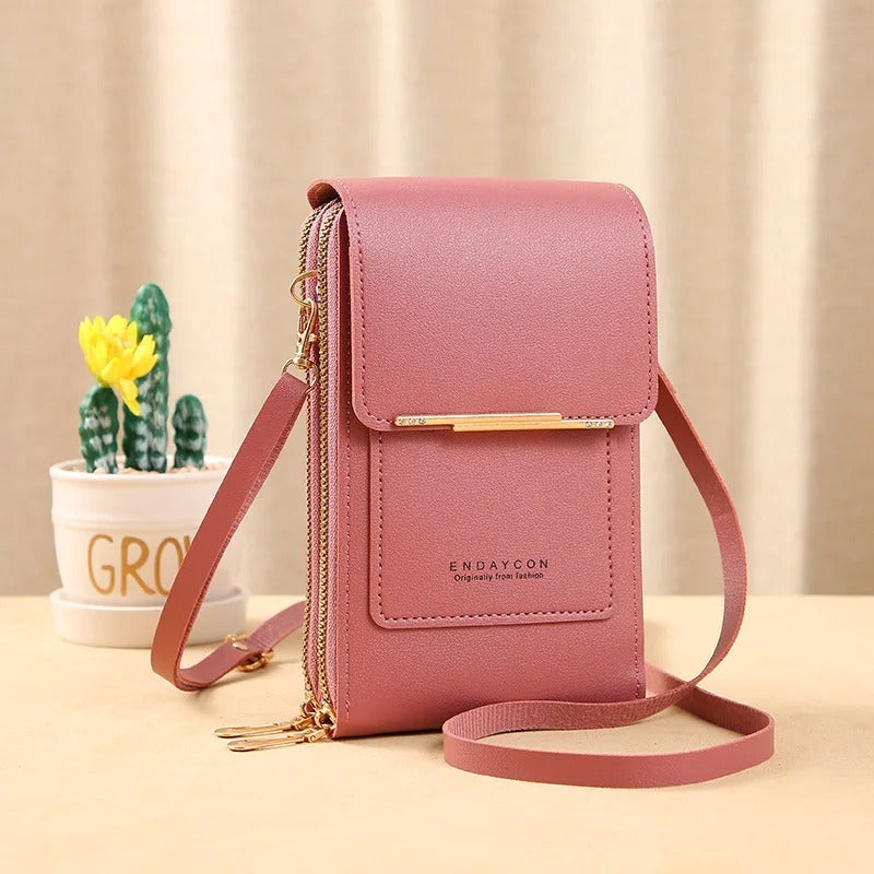 Bolsa Feminina Pequena de Couro Sintético Transversal Compacta Bellizzi 