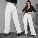 Calça Jeans Feminina 100% Algodão Wide Leg Pantalona Bellizzi 