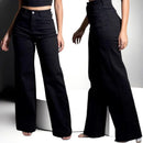 Calça Jeans Feminina 100% Algodão Wide Leg Pantalona Bellizzi 