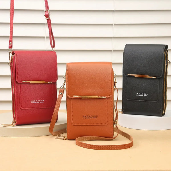 Bolsa Feminina Pequena de Couro Sintético Transversal Compacta Bellizzi 