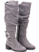 Bota Montaria Feminina Camurça Cano Longo Casual Bellizzi 