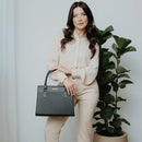 Bolsa Handbag Feminina Grande Sintética Estilo Elegante Bellizzi 