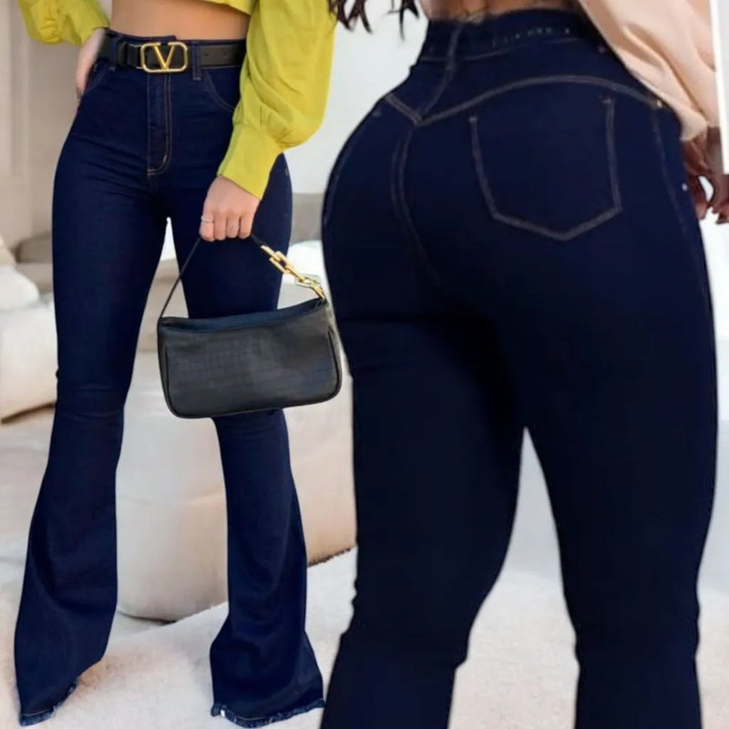 Calça Alfaiataria Feminina Tecido Premium Cintura Alta Slim Bellizzi 