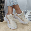 Tênis Feminino Sintético Plataforma Tratorado Casual Bellizzi 