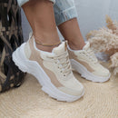 Tênis Feminino Sintético Plataforma Tratorado Casual Bellizzi 