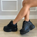 Tênis Plataforma Feminino Sintético Flatform Urbano 6cm Bellizzi 