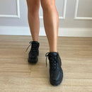 Tênis Plataforma Feminino Sintético Flatform Urbano 6cm Bellizzi 