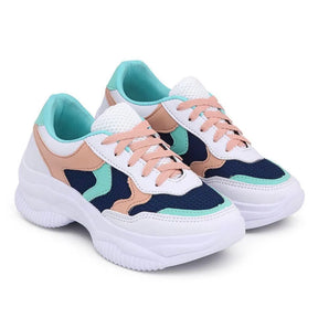 Tênis Feminino Blogueira Búfalo Colorido Esportivo e Casual com Solado Alto Bellizzi 