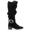 Bota Montaria Feminina Camurça Cano Longo Casual Bellizzi 