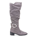 Bota Montaria Feminina Camurça Cano Longo Casual Bellizzi 